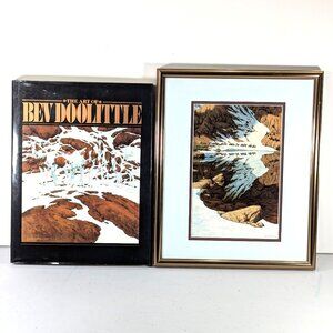 BEV DOOLITTLE Hardcover Art Book and Framed Art print "Season of the Eagle"